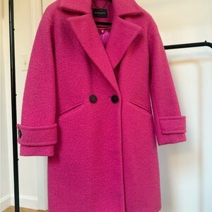 BCBGMaxAzria Fuchsia Pea Coat